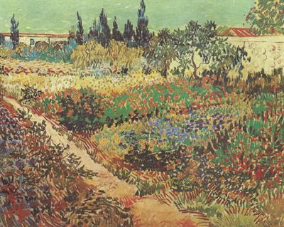 Vincent Van Gogh Flowering Garden with Path (nn04) oil painting image